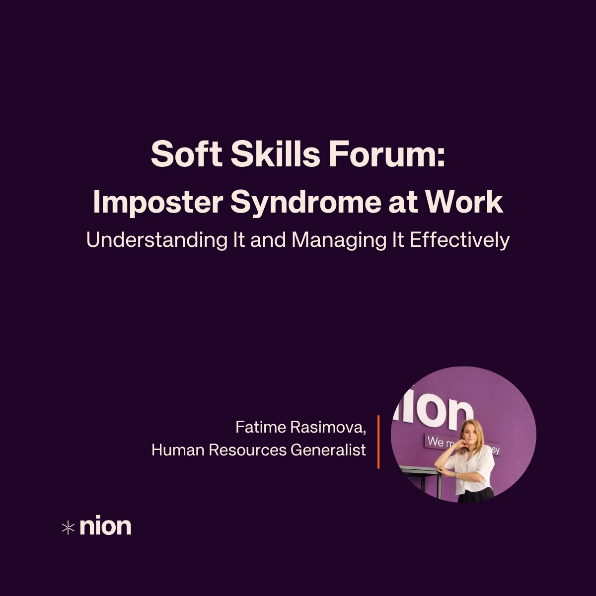 Imposter Syndrome at Work, by Fatime Rasimova.